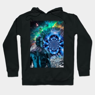 Cyborg in surreal space Hoodie